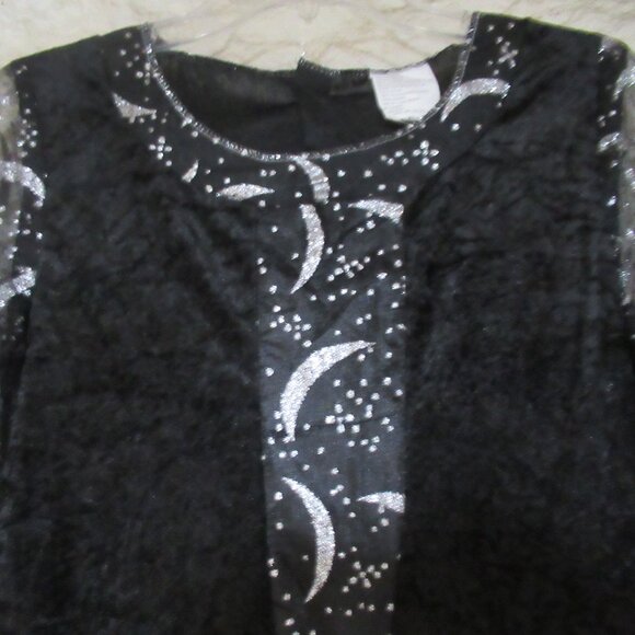 Crushed Velvet Moon Witch Costume Gown Sz S/M - Picture 8 of 8